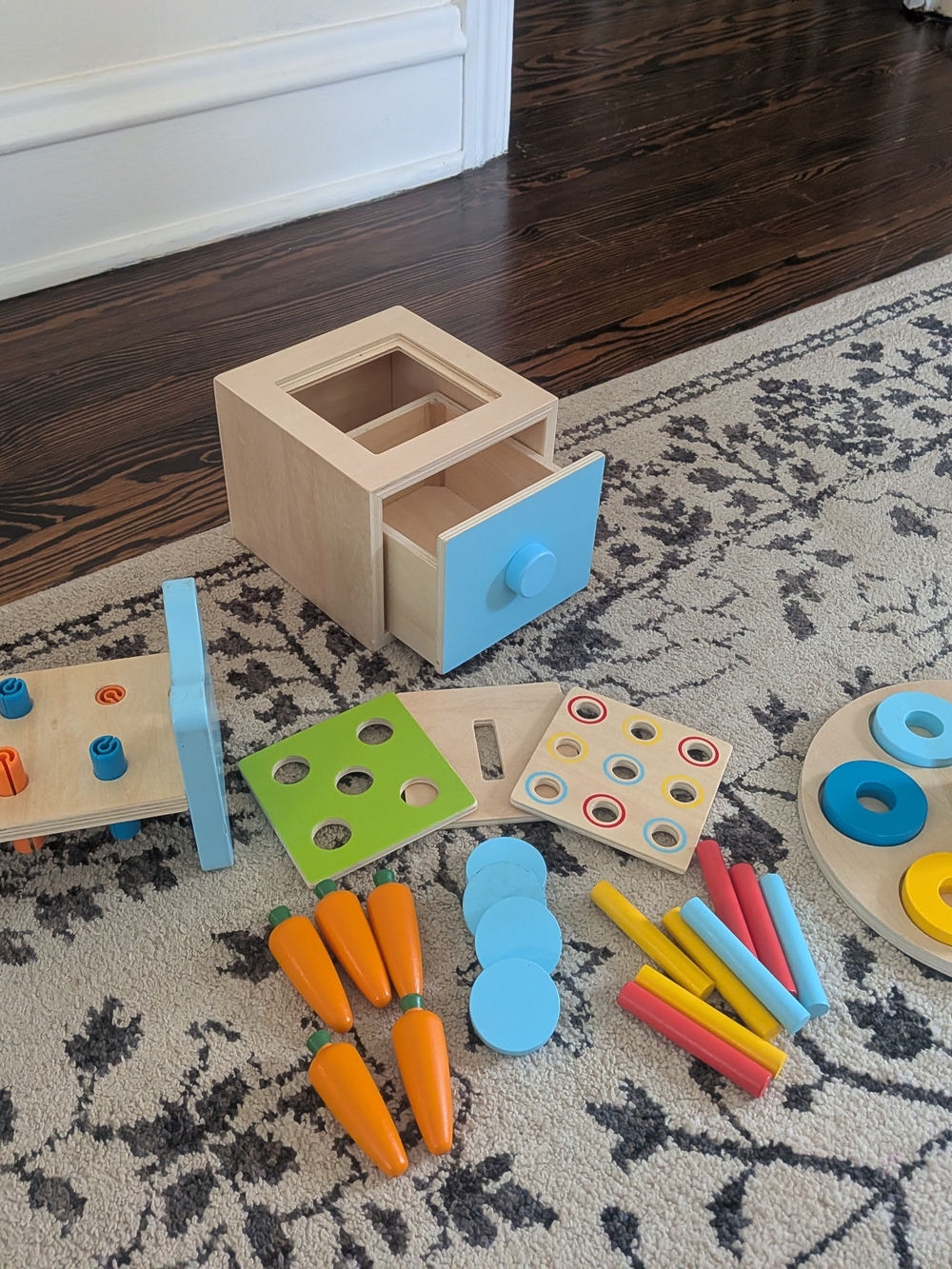 Wooden Shape & Sorting Montessori Toy set 9-18 months - Kids Learning Toy